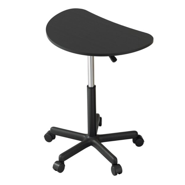 Aplusliving-Laptop Desk Portable Height Adjustable Table Caster Wheels 60CM Black Home Offic