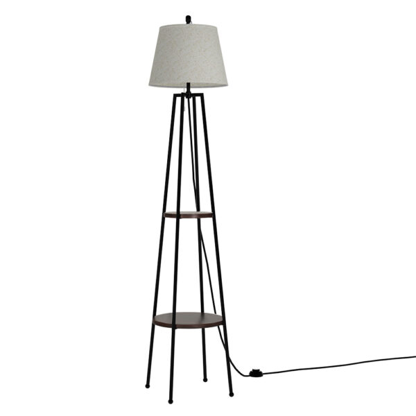 Aplusliving-Modern LED Shelf Floor Lamp with Storage Shelves for Living Room Bedroom