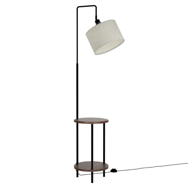 Aplusliving-Modern LED Floor Lamp with Storage Shelves Tripod Stand for Living Room Bedroom