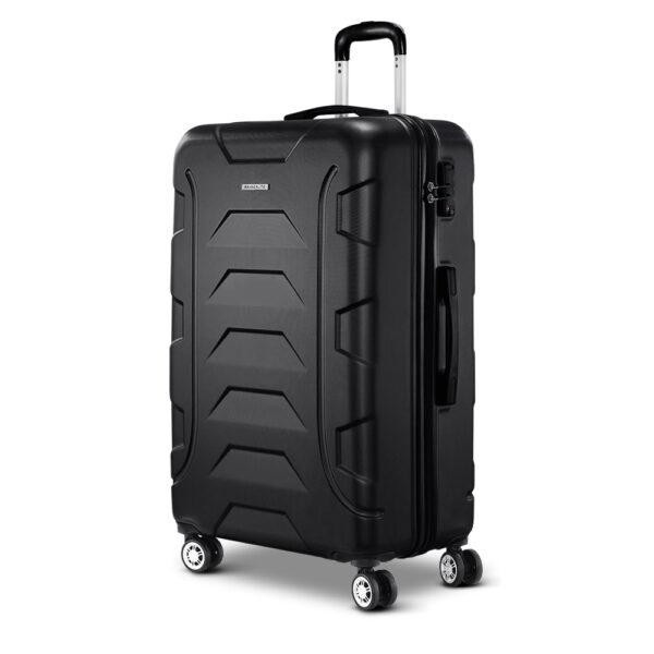 Aplusliving-28 Lightweight Hardshell Travel Luggage TSA Lock 360 Spinner Trolley 100L Black