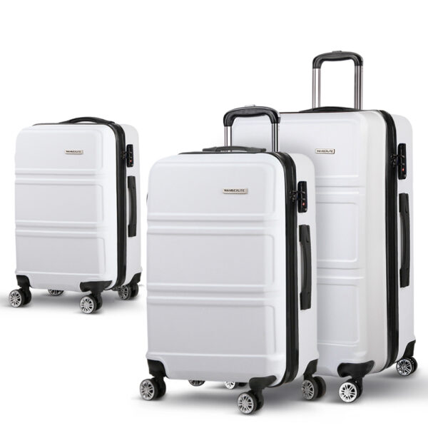 Aplusliving-3pc Luggage Set TSA Lock Hard Case Lightweight Spinner Wheels Travel Suitcase