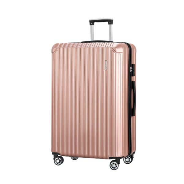 Aplusliving-28'' Luggage Travel Suitcase Set TSA Carry On Hard Case Rose Gold Lightweight Sp