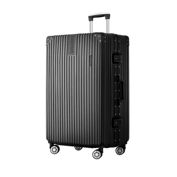 Aplusliving-28 Lightweight TSA Hard Case Luggage Set Spinner Wheels Travel Suitcase Black