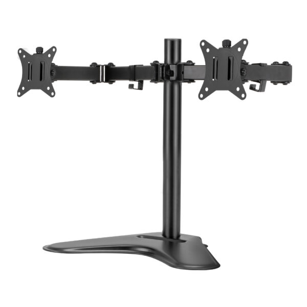 Aplusliving-Dual Monitor Arm Stand Adjustable 32 Swivel Tilt Rotate VESA Mount Black