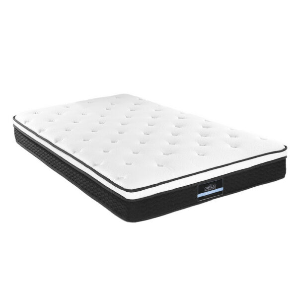 Aplusliving-King Single Euro Top Mattress 21cm Medium Firm Bonnell Spring Hypoallergenic