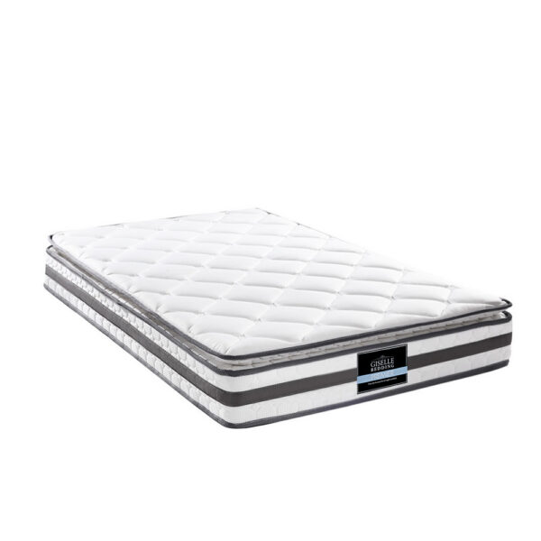 Aplusliving-King Single 21cm Pillow Top Mattress Medium Firm Bonnell Spring Hypoallergenic