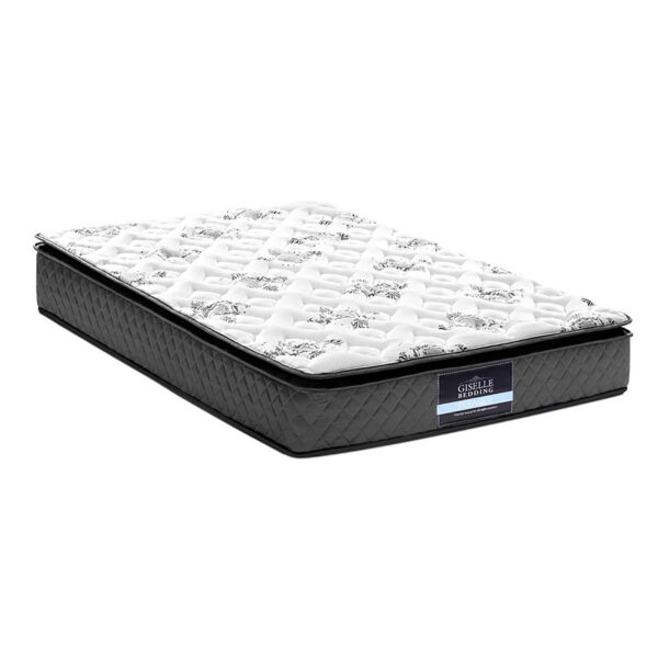 Aplusliving-King Single 24cm Pillow Top Mattress Medium Firm 5 Zone Bonnell Spring