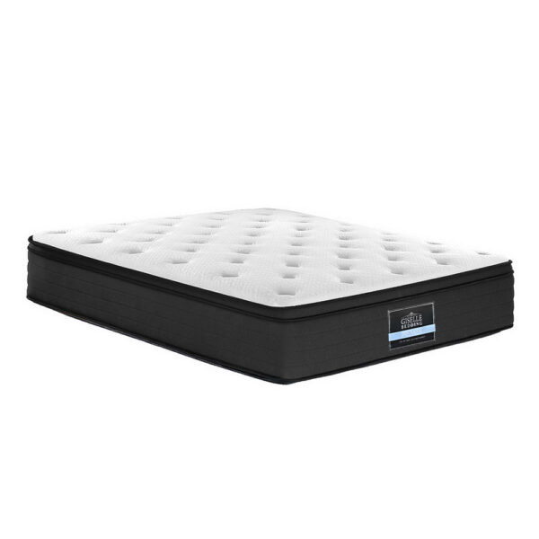 Aplusliving-King Size Euro Top Mattress 34cm Medium Firm 7 Zone Pocket Spring Hypoallergenic