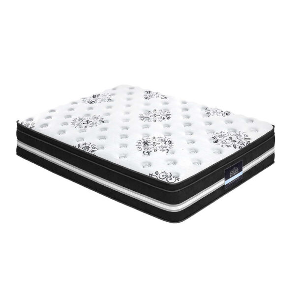 Aplusliving-King Size 34cm Euro Top Mattress Medium Firm Cool Gel Memory Foam 5 Zone Support