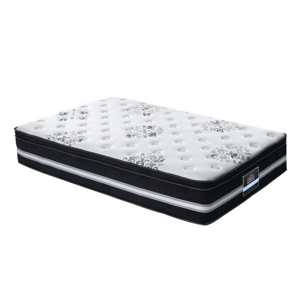 Aplusliving-34cm Euro Top King Single Mattress Medium Firm Cool Gel Memory Foam 5 Zone