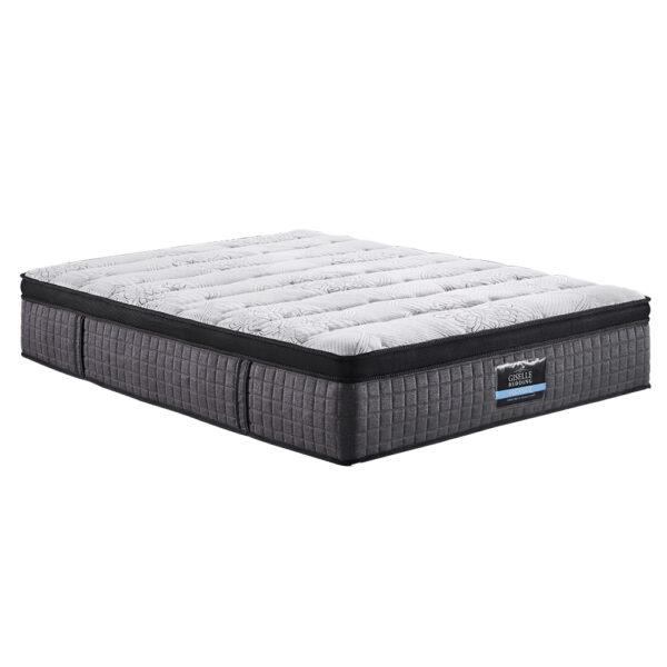 Aplusliving-King Size 34cm Euro Top Mattress 9 Zone Pocket Spring Medium Firm Latex Foam