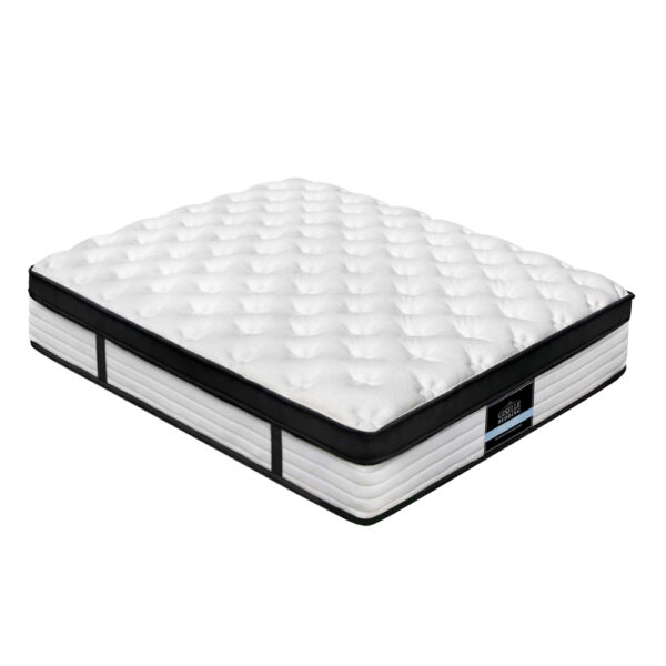 Aplusliving-Double Euro Top Mattress 31cm Medium Firmness 5 Zone Pocket Spring Foam