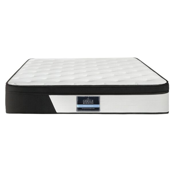 Aplusliving-King Size Euro Top Mattress 30cm Medium Firm Hypoallergenic Pocket Spring