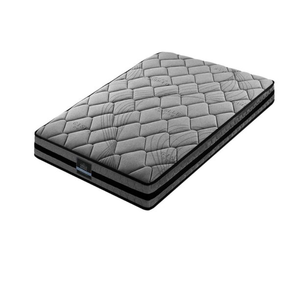 Aplusliving-King Single 22cm Medium Firm Pocket Spring Mattress 5 Zone Hypoallergenic