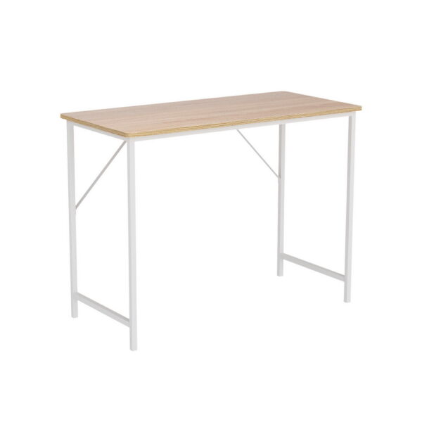 Aplusliving-computer desk  home office  stylish oak 100cm white simple design