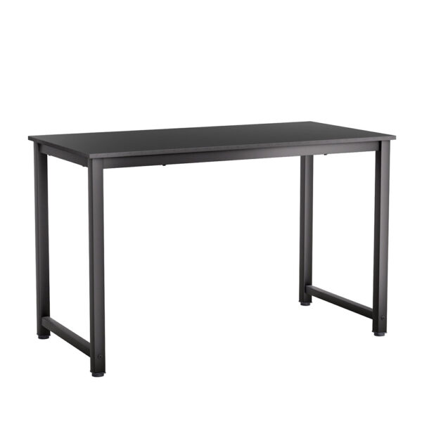 Aplusliving-Modern Black Computer Desk Home Office Study Table 120CM Wide Desktop Metal Fram