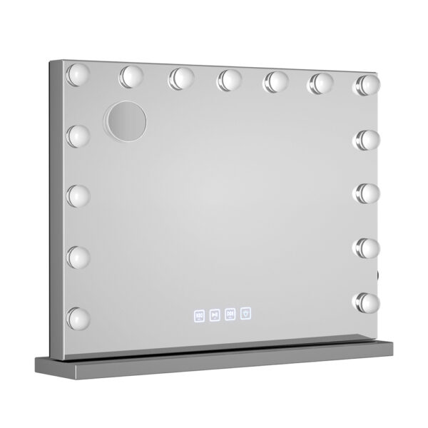 Aplusliving-Hollywood Makeup Mirror with Lights 58x46cm Bluetooth Speaker Dimmable LED