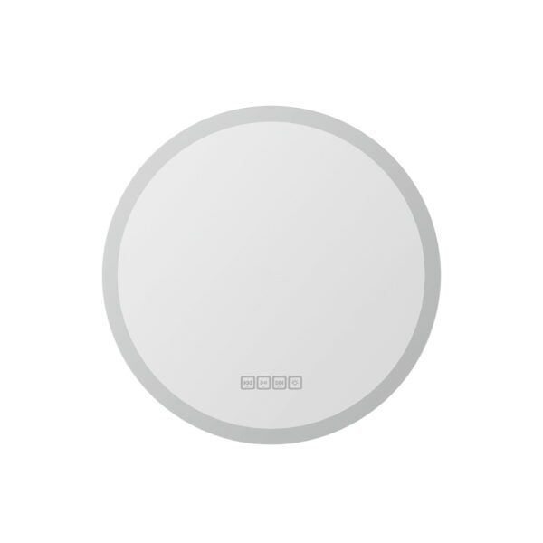 Aplusliving-50CM LED Illuminated Bluetooth Bathroom Mirror Anti Fog Touch Control Round