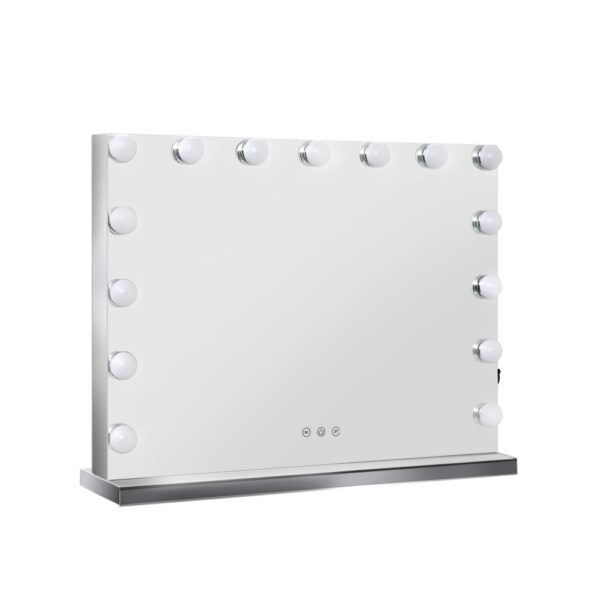 Aplusliving-Hollywood Vanity Makeup Mirror 58x46cm with Dimmable 15 LED Wall Mount Light