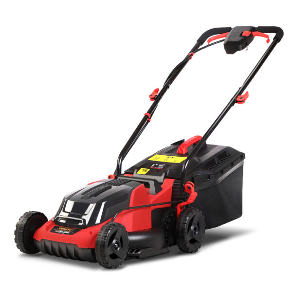 Aplusliving-40V Cordless Lawn Mower 34cm Cutting Width 2x Batteries 1hr Charge Lightweight