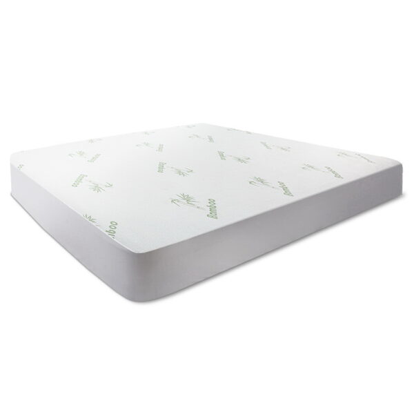 Aplusliving-Double Bamboo Mattress Protector Water Resistant Anti Bacterial 40cm Fit