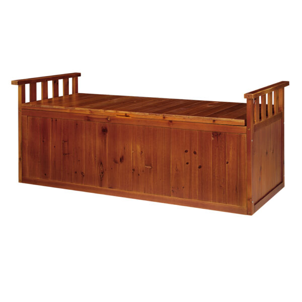 Aplusliving-129cm Wooden Garden Bench with Storage Outdoor Patio Chest Tool Toy Box XL