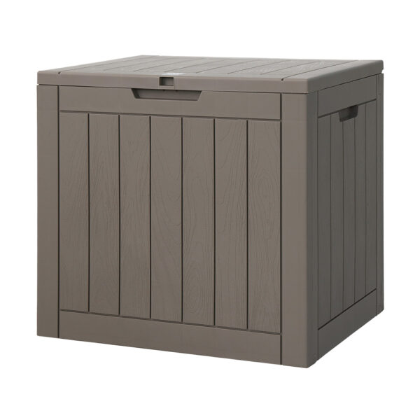 Aplusliving-Durable Grey Outdoor Storage Box 118L Weather Resistant Easy Assembly