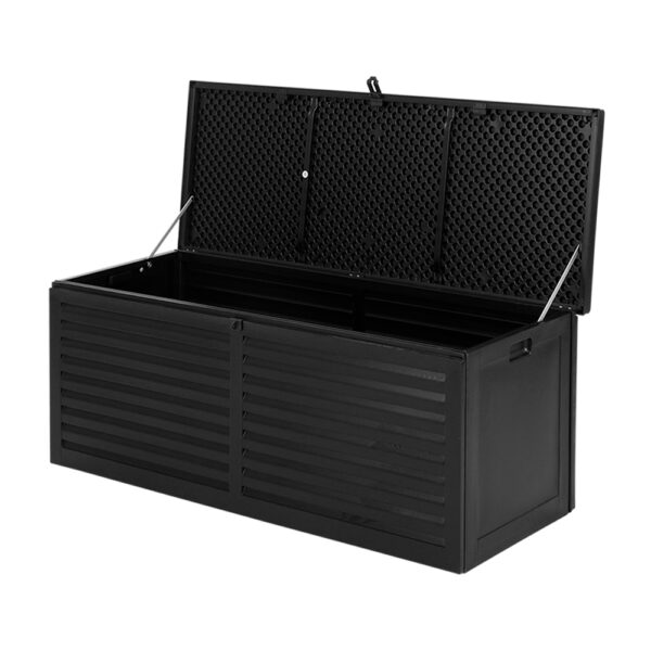 Aplusliving-390L Outdoor Storage Box Lockable Bench Garden Tools Toys Shed Weatherproof