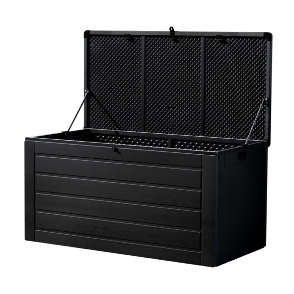 Aplusliving-680L Weather Resistant Outdoor Storage Bench Garden Tool Box 200kg Capacity