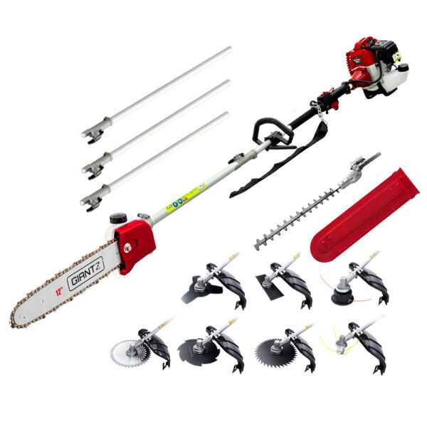 Aplusliving-62cc Multi Tool Pole Chainsaw Brush Cutter Hedge Trimmer 9in1 Garden Set 4.