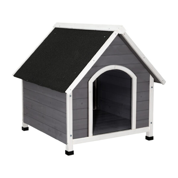 Aplusliving-Large Wooden Dog Kennel Outdoor Indoor Elevated Puppy House Weatherproof XL