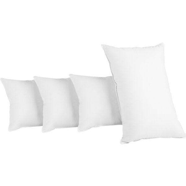 Aplusliving-4 Pack Cotton Cover Polyester Fill Pillows 2 Medium 2 Firm for Sleep Comfort