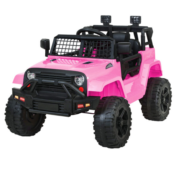 Aplusliving-Kids 12V Electric Ride On Jeep Car Toy w/ Remote Control Pink Battery Powered