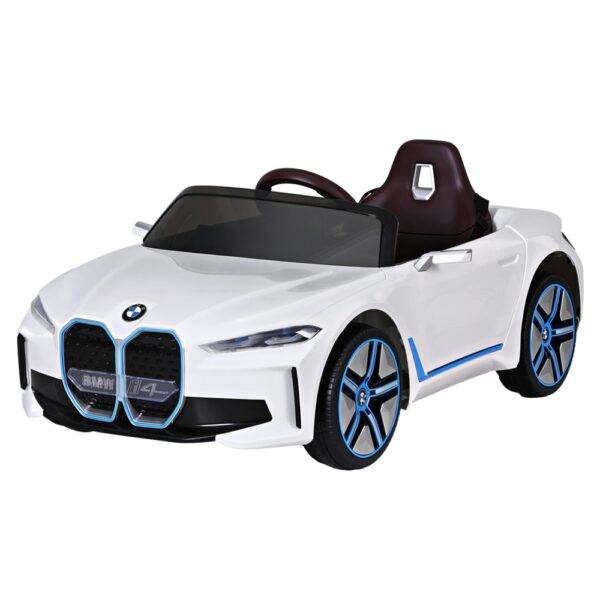 Aplusliving-Kids Ride On Car I4 Sports Remote Control Electric Toys 12V White 3+ Years Old