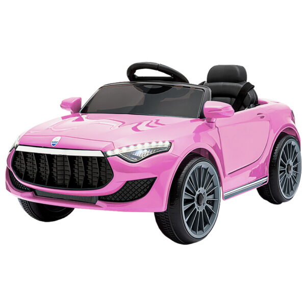 Aplusliving-Kids Electric Ride On Car Pink Dual Motor Remote Control Toy Safety Belt 12V