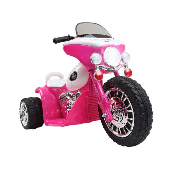 Aplusliving-Kids 6V Electric Ride On Police Motorcycle Pink 3+ Years 25W Motor SAA approved