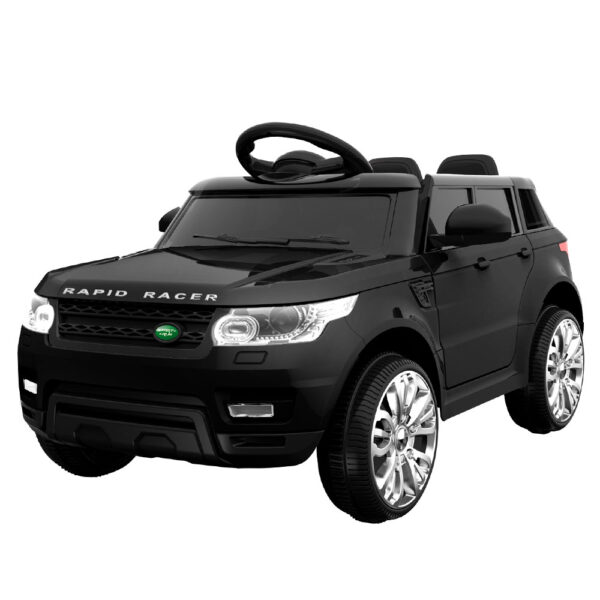 Aplusliving-Kids 12V Electric Ride On Car Black Twin Motor Remote Control Safety Belt MP3