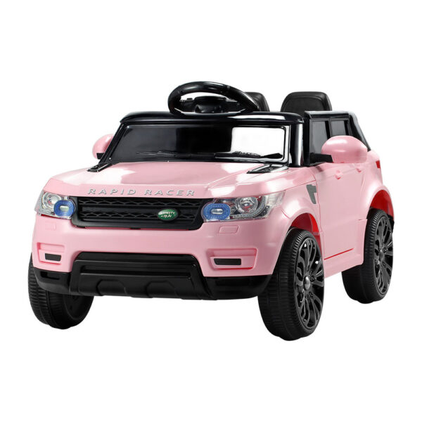 Aplusliving-Kids Pink Ride On Car with Remote Control & Safety Belt 50W Motor 3 8km/h