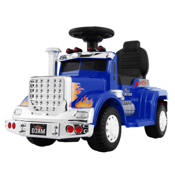 Aplusliving-Kids Electric Ride On Truck Car Battery Operated Motorbike Toy 6V Blue