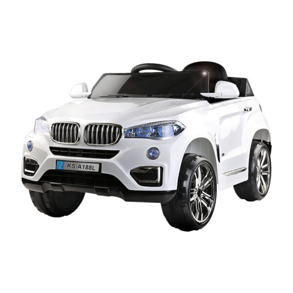 Aplusliving-Kids 12V Electric Ride On Car Toy White with Remote Control & Safety Belt