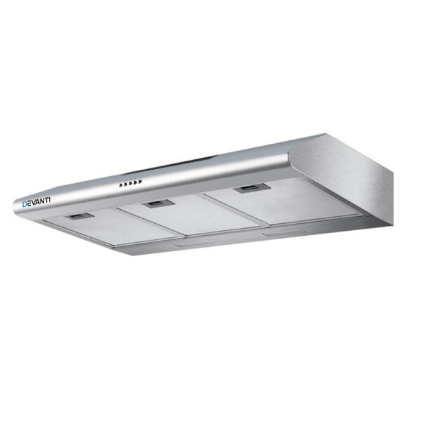 Aplusliving-900mm Stainless Steel Rangehood 90cm 3 Speed LED Light Ducted Kitchen Extractor