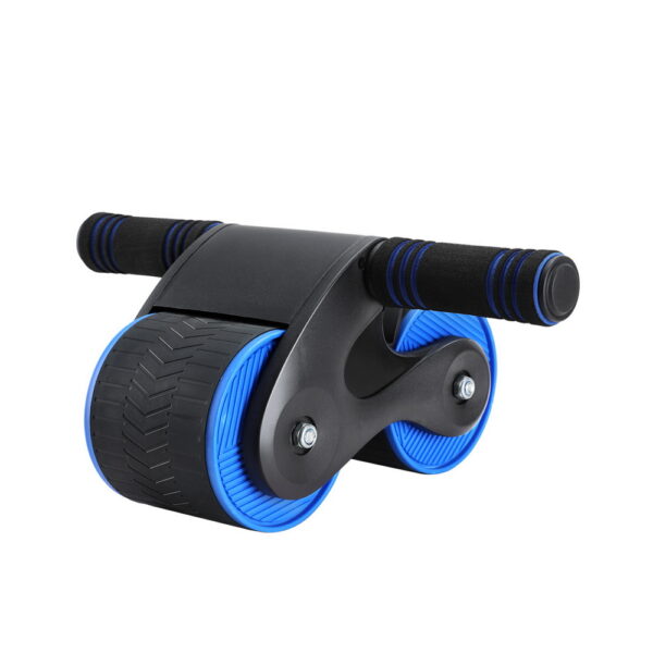 Aplusliving-Ab Roller Automatic Rebound Abdominal Wheel Home Gym Workout Blue Core Exercise