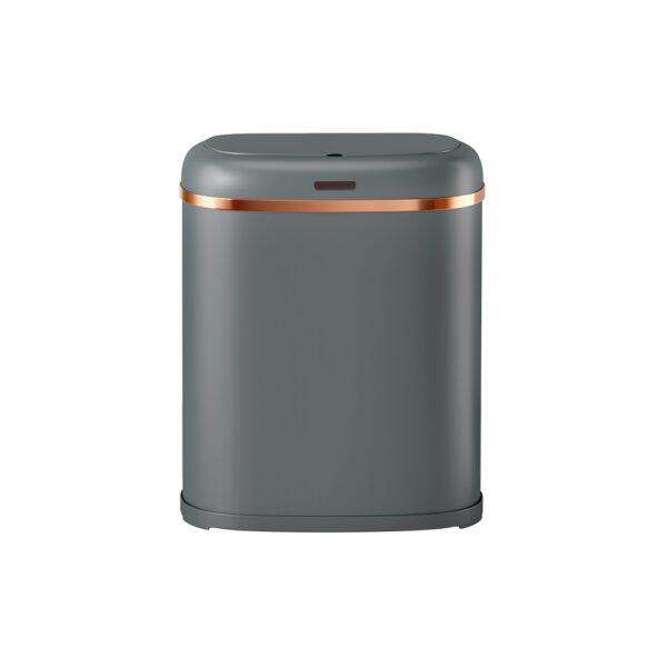 Aplusliving-38L Automatic Motion Sensor Trash Can Hands Free Soft Close Grey 4xAA Battery