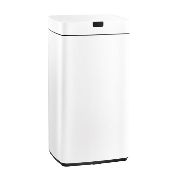 Aplusliving-45L Automatic Sensor Trash Can White Hands Free Soft Open Close Odor Free Bin