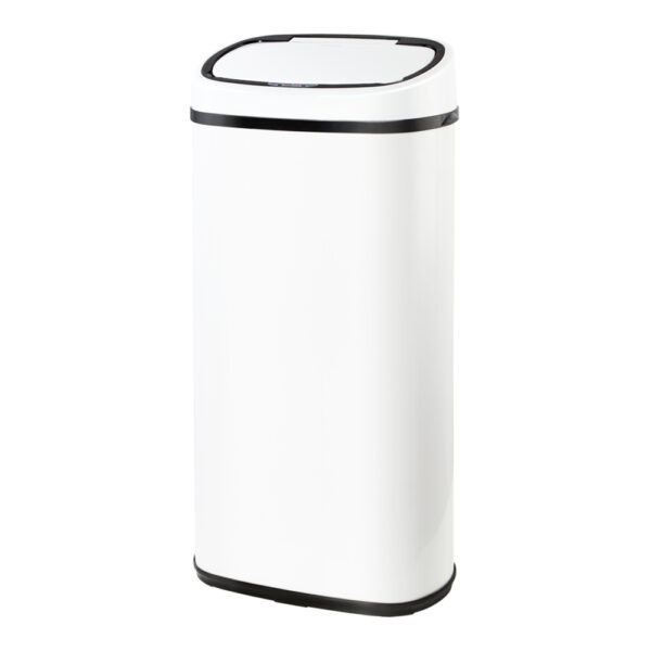 Aplusliving-68L White Automatic Sensor Trash Can Hands Free Soft Open Close Odor Free