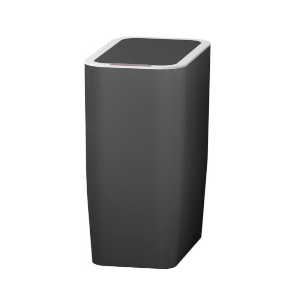 Aplusliving-9L Automatic Sensor Trash Can Hands Free Soft Close Ash Black Odour Seal Bin