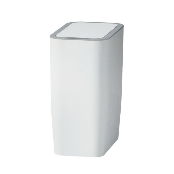 Aplusliving-9L Automatic Sensor Trash Can Hands Free Soft Close Odor Seal White Bin