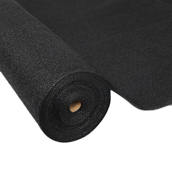 Aplusliving-Heavy Duty 90% UV Shade Cloth 1.83x30m Black Knitted Sunblock for Plants Garden