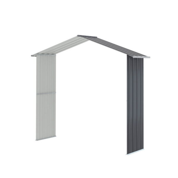 Aplusliving-Garden shed extension kit grey 215cm durable easy assembly storage