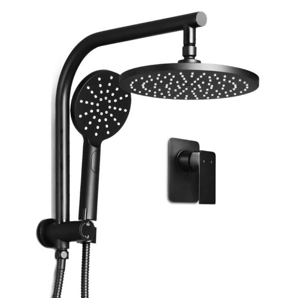 Aplusliving-9 Rainfall Shower Head Set Handheld High Pressure Mixer Black WELS WaterMark